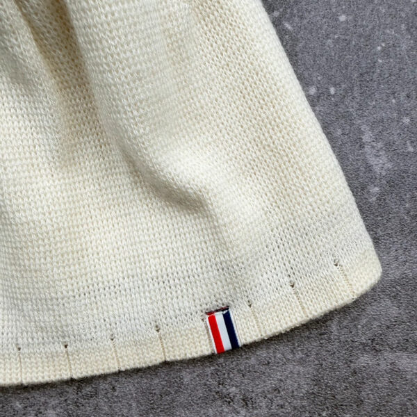 Bonnet à pompon Blanc Bonnet unisexe écru taille TU — vue 5
