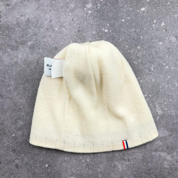 Bonnet à pompon Blanc Bonnet unisexe écru taille TU — vue 6