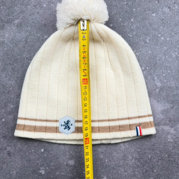 Bonnet à pompon Blanc Bonnet unisexe écru taille TU — vue 7