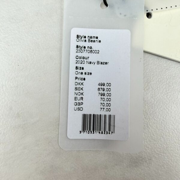 Bonnet BECK SÖNDERGAARD Olivia Beanie femme bleu marine taille TU — vue 8