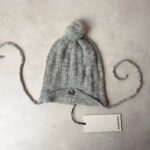 Bonnet bébé à pompon Aymara SOL gris taille XXS — vue 2