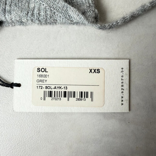 Bonnet bébé à pompon Aymara SOL gris taille XXS — vue 3