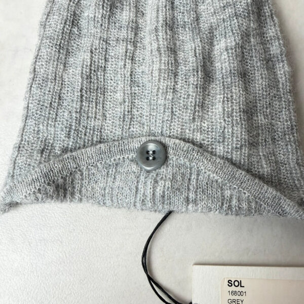Bonnet bébé à pompon Aymara SOL gris taille XXS — vue 4