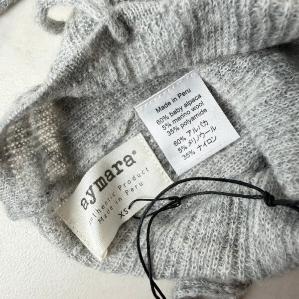 Bonnet bébé à pompon Aymara SOL gris taille XXS — vue 5