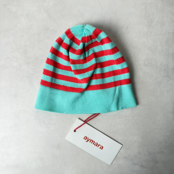 Bonnet en maille Aymara Marin unisexe aqua taille XS — vue 2