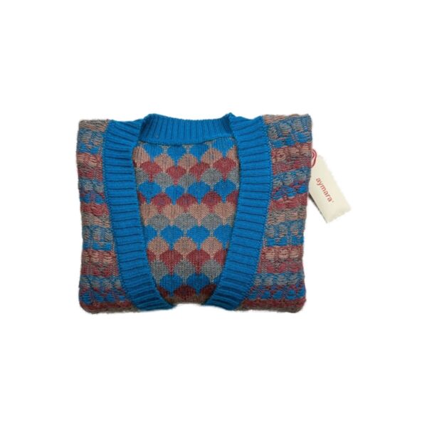 Gilet en maille boutonné Aymara Silva femme bleu taille L