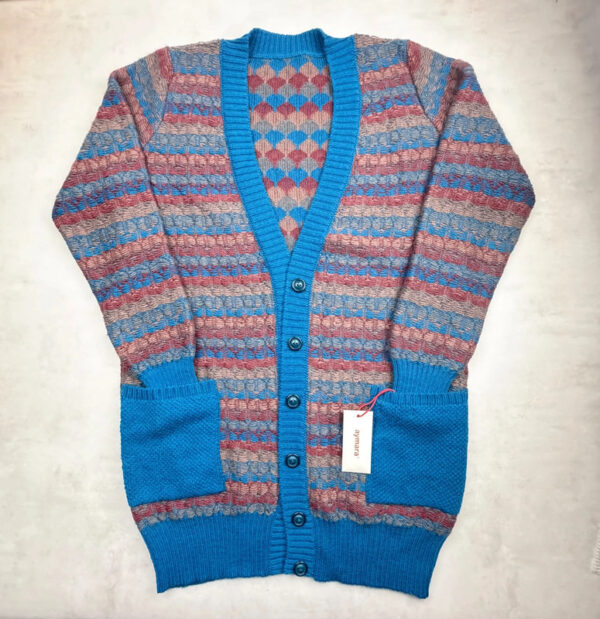 Gilet en maille boutonné Aymara Silva femme bleu taille L — vue 3