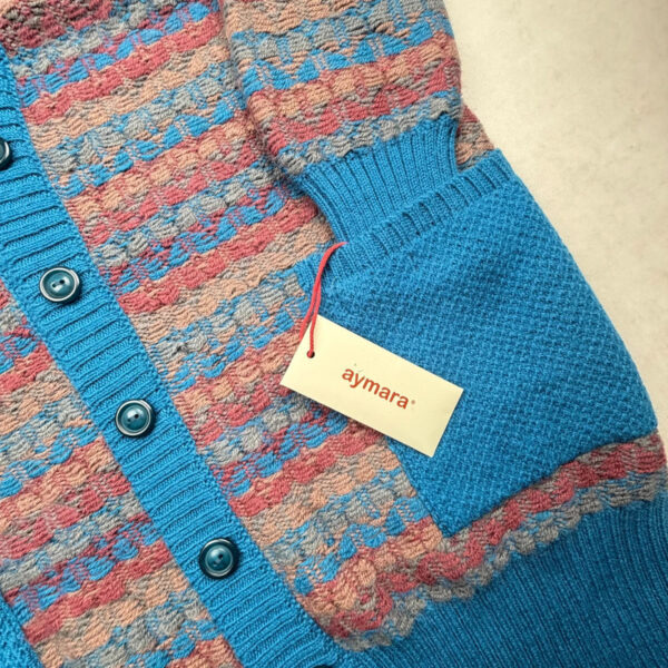 Gilet en maille boutonné Aymara Silva femme bleu taille L — vue 7