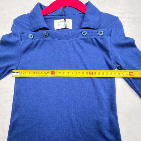 Haut à manches longues enfant Aymara bleu roi taille 4 ans — vue 8