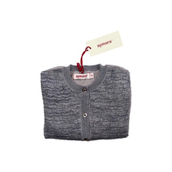 Gilet enfant Aymara Lilla unisexe gris chiné métallisé taille 4 ans