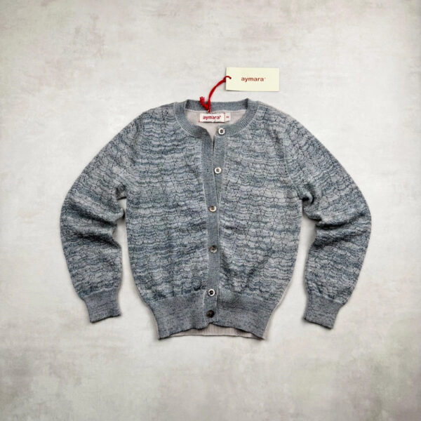 Gilet enfant Aymara Lilla unisexe gris chiné métallisé taille 4 ans — vue 3