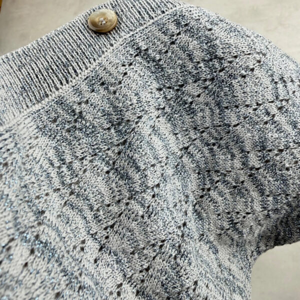 Gilet enfant Aymara Lilla unisexe gris chiné métallisé taille 4 ans — vue 6