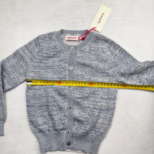 Gilet enfant Aymara Lilla unisexe gris chiné métallisé taille 4 ans — vue 8