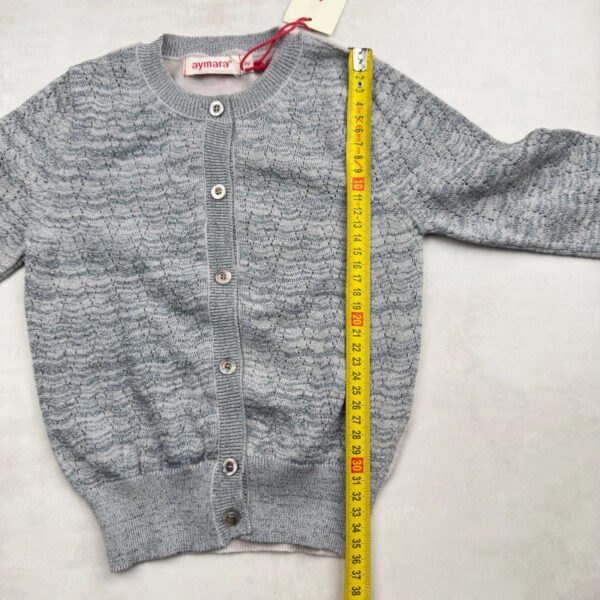 Gilet enfant Aymara Lilla unisexe gris chiné métallisé taille 4 ans — vue 10