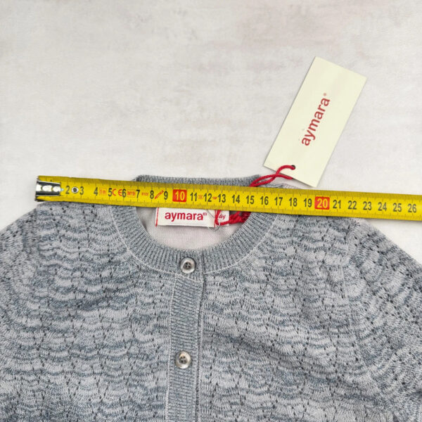 Gilet enfant Aymara Lilla unisexe gris chiné métallisé taille 4 ans — vue 12