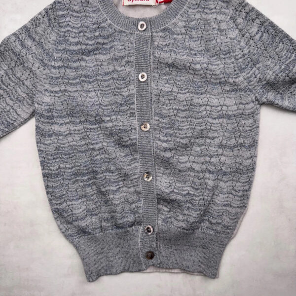 Gilet enfant Aymara Lilla unisexe gris chiné métallisé taille 4 ans — vue 13
