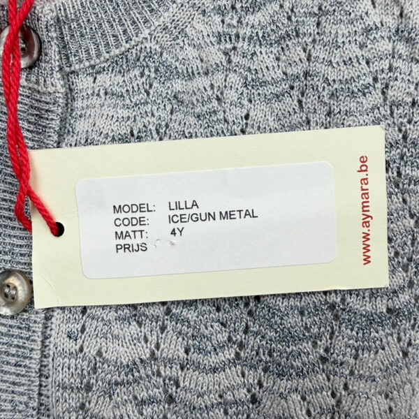 Gilet enfant Aymara Lilla unisexe gris chiné métallisé taille 4 ans — vue 20