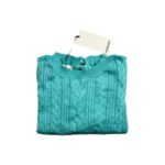 Pull à col rond enfant Aymara Nele turquoise taille 116