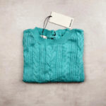 Pull à col rond enfant Aymara Nele turquoise taille 116 — vue 2