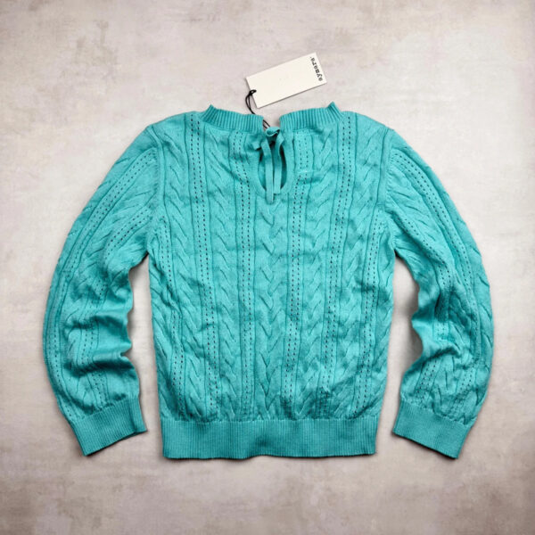 Pull à col rond enfant Aymara Nele turquoise taille 116 — vue 3