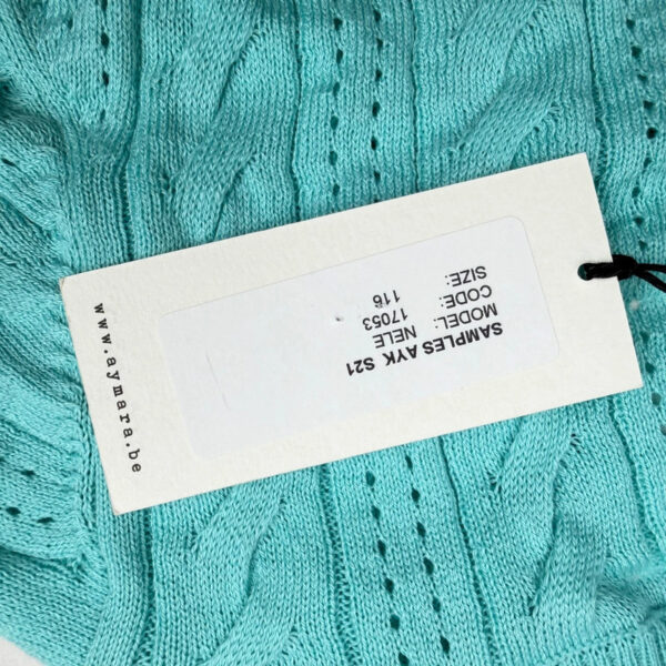 Pull à col rond enfant Aymara Nele turquoise taille 116 — vue 7