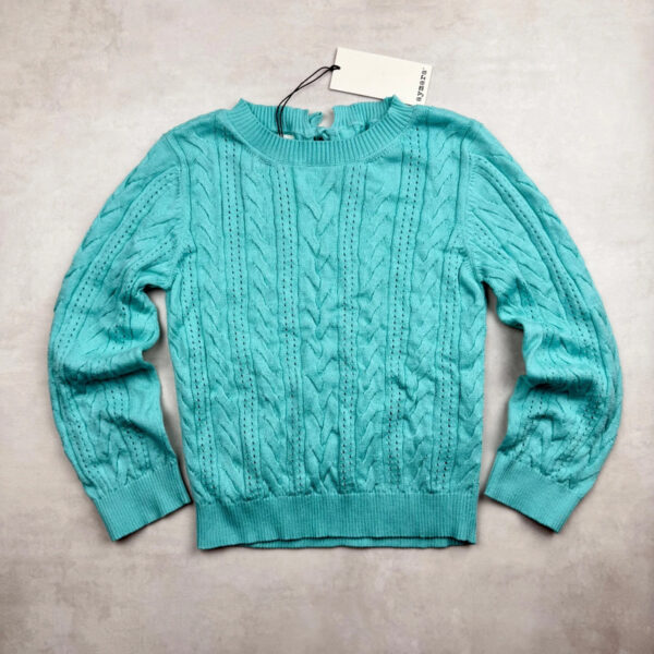 Pull à col rond enfant Aymara Nele turquoise taille 116 — vue 16