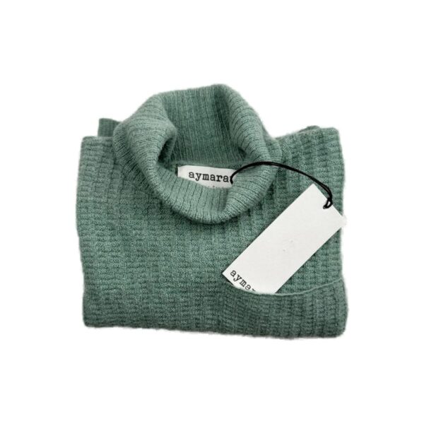 Pull à col roulé enfant Aymara Duncan unisexe vert aqua taille 2 ans (2Y)