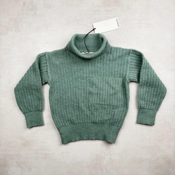 Pull à col roulé enfant Aymara Duncan unisexe vert aqua taille 2 ans (2Y) — vue 3
