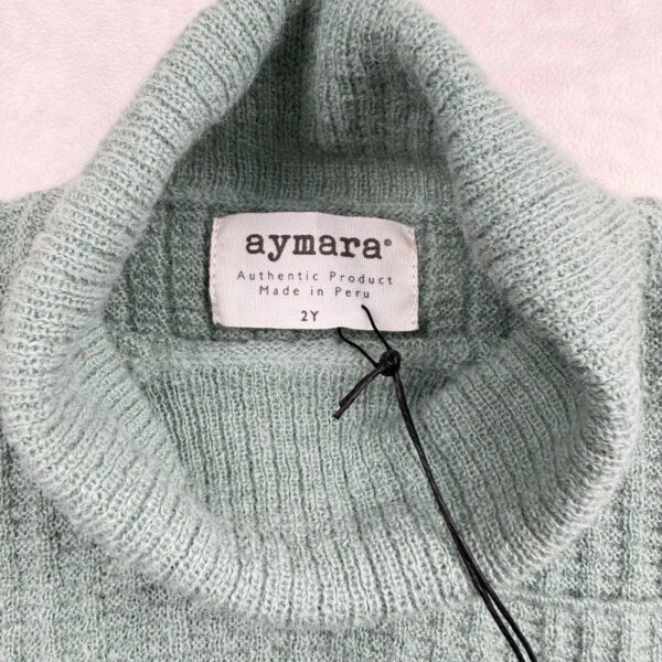 Pull à col roulé enfant Aymara Duncan unisexe vert aqua taille 2 ans (2Y) — vue 7