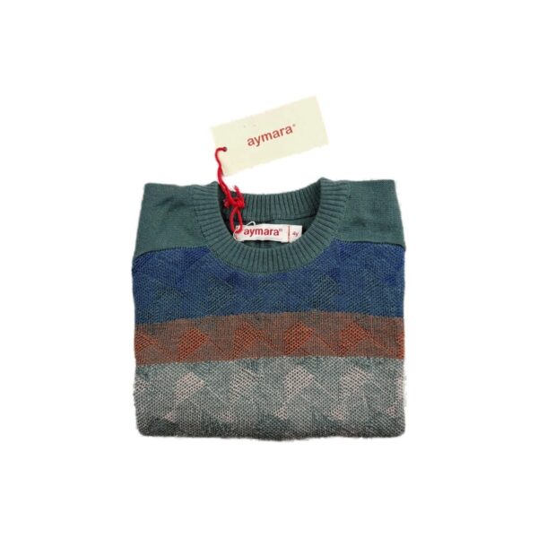 Pull enfant Aymara Fernando unisexe vert taille 4 ans — vue 2
