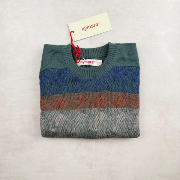 Pull enfant Aymara Fernando unisexe vert taille 4 ans — vue 2