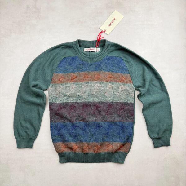 Pull enfant Aymara Fernando unisexe vert taille 4 ans — vue 3