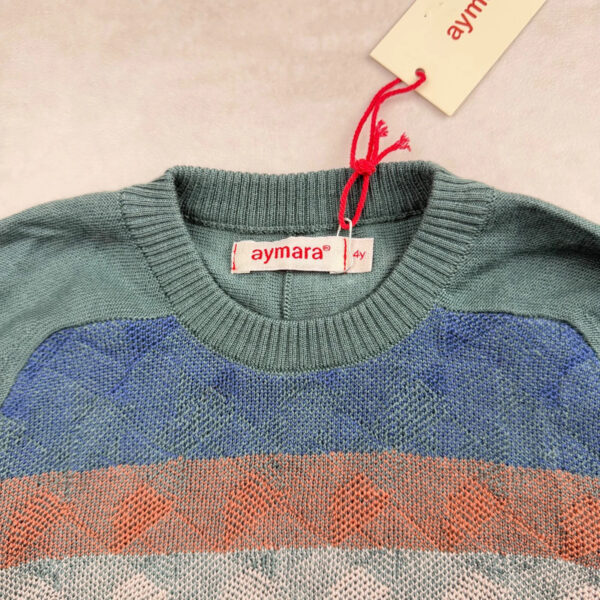 Pull enfant Aymara Fernando unisexe vert taille 4 ans — vue 6