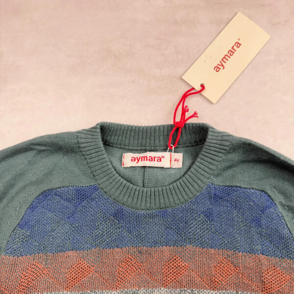 Pull enfant Aymara Fernando unisexe vert taille 4 ans — vue 7