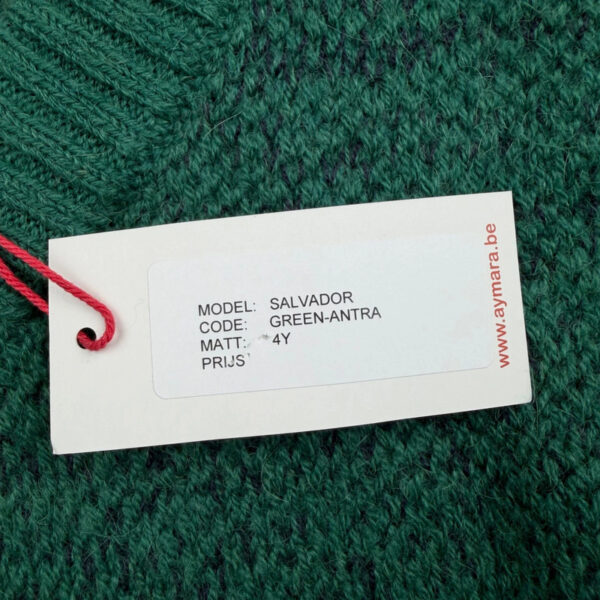 Pull enfant Aymara Salvador vert chiné taille 4 ans — vue 5