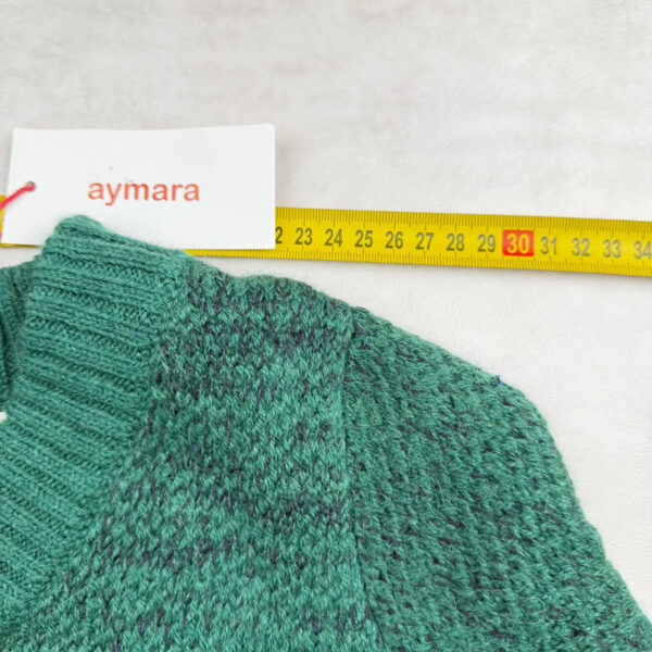 Pull enfant Aymara Salvador vert chiné taille 4 ans — vue 11