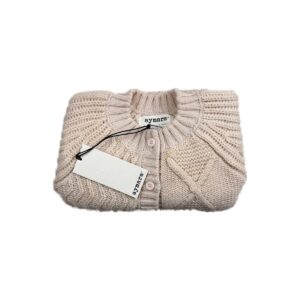 Gilet en maille bébé Aymara beige/jaune moutarde taille 2 ans