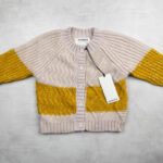 Gilet en maille bébé Aymara beige/jaune moutarde taille 2 ans — vue 4