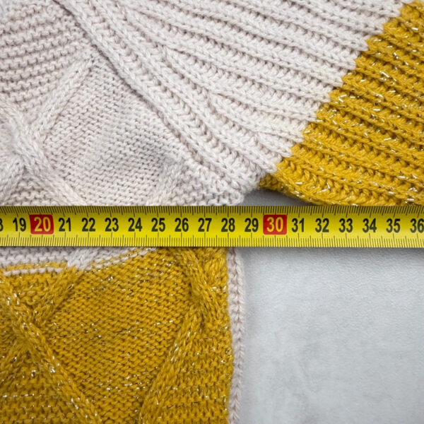 Gilet en maille bébé Aymara beige/jaune moutarde taille 2 ans — vue 10