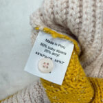 Gilet en maille bébé Aymara beige/jaune moutarde taille 2 ans — vue 14