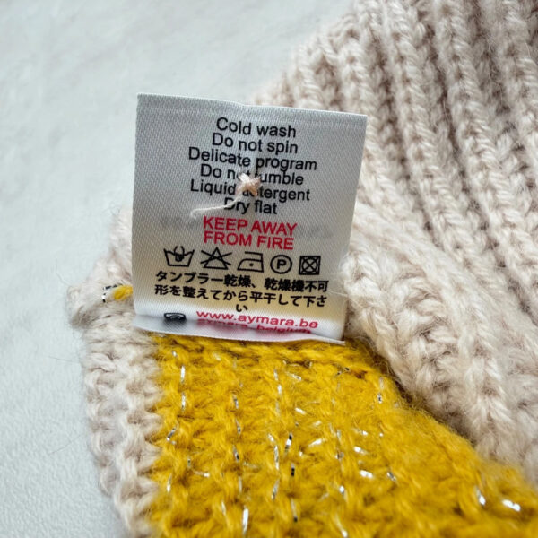 Gilet en maille bébé Aymara beige/jaune moutarde taille 2 ans — vue 15