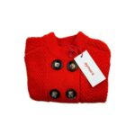 Poncho enfant Aymara rouge taille 4 ans