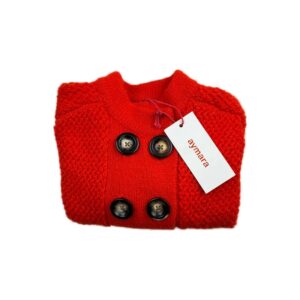 Poncho enfant Aymara rouge taille 4 ans