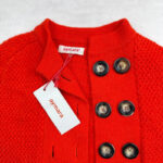 Poncho enfant Aymara rouge taille 4 ans — vue 4