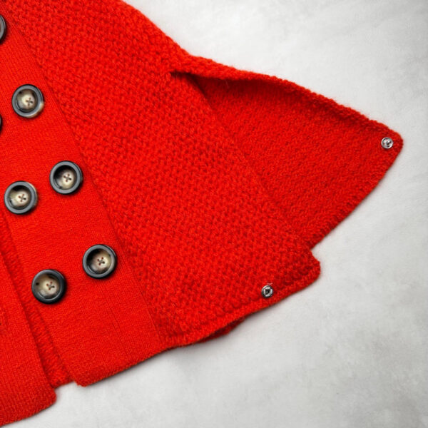 Poncho enfant Aymara rouge taille 4 ans — vue 5