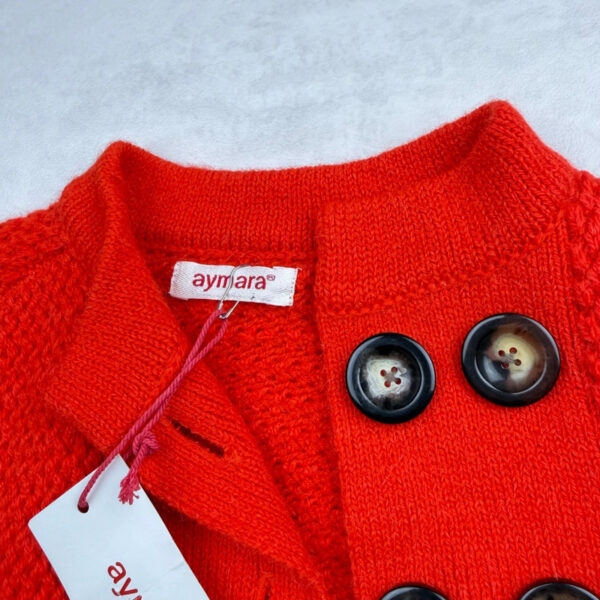 Poncho enfant Aymara rouge taille 4 ans — vue 8