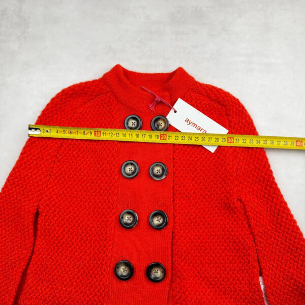 Poncho enfant Aymara rouge taille 4 ans — vue 16