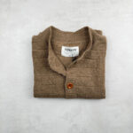 Gilet cardigan enfant Aymara unisexe marron taupe taille 4 ans — vue 2