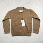 Gilet cardigan enfant Aymara unisexe marron taupe taille 4 ans — vue 2