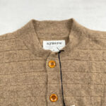 Gilet cardigan enfant Aymara unisexe marron taupe taille 4 ans — vue 3